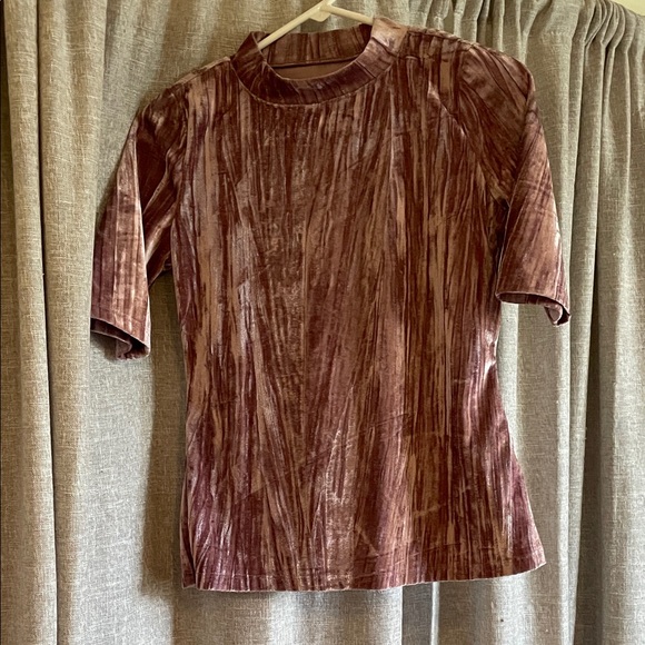 Pilcro Tops - Pilcro Velvet Top in Dusky Rose Pink
